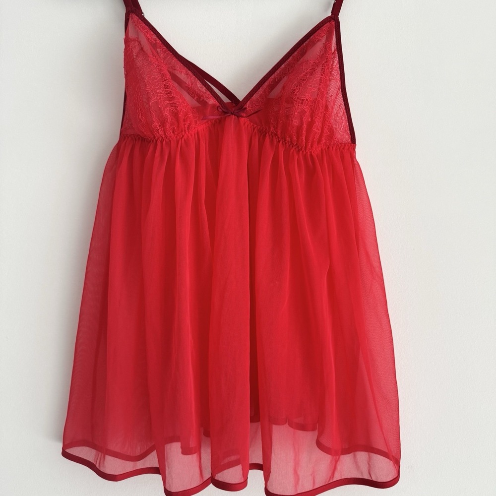 Victoria's Secret Red Lingerie Babydoll Size Small S Sleepwear‎